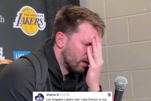 希望早日恢复吧🙏 赛后接受采访的东契奇尽显无奈.....